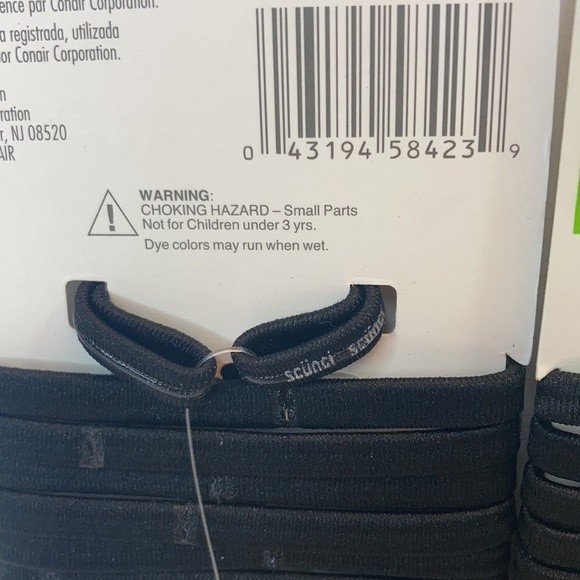 Scunci No Slip Grip Hair Elastics Ponytail Holders Black 5 Packs of 10 - Picture 9 of 13